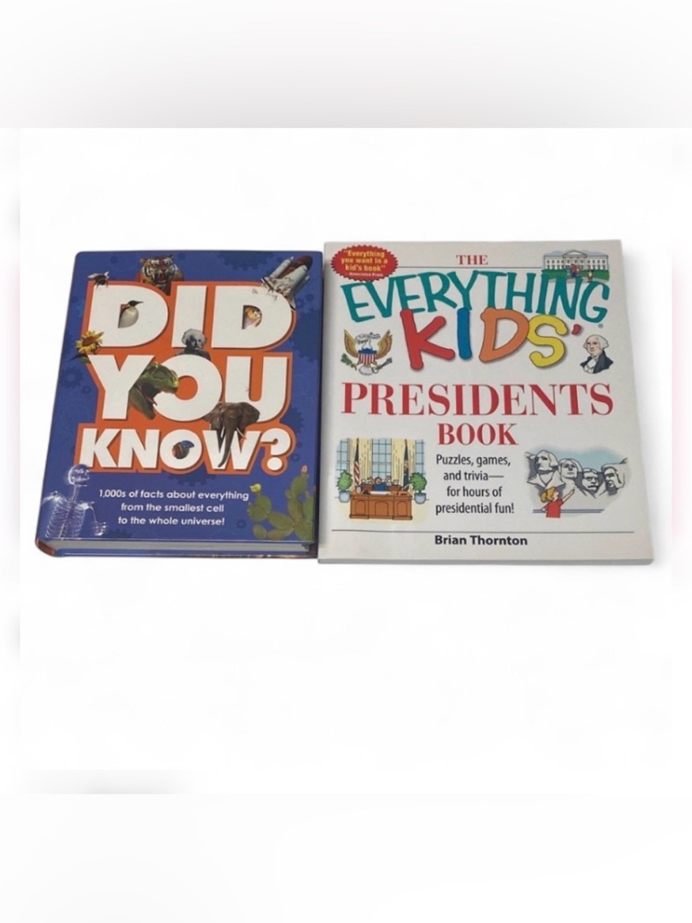 Kids Educational Book Set Presidents Trivia Did You Know Learning Bundle